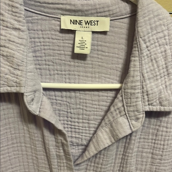 Nine West Lavender Textured Blouse - Picture 1 of 6